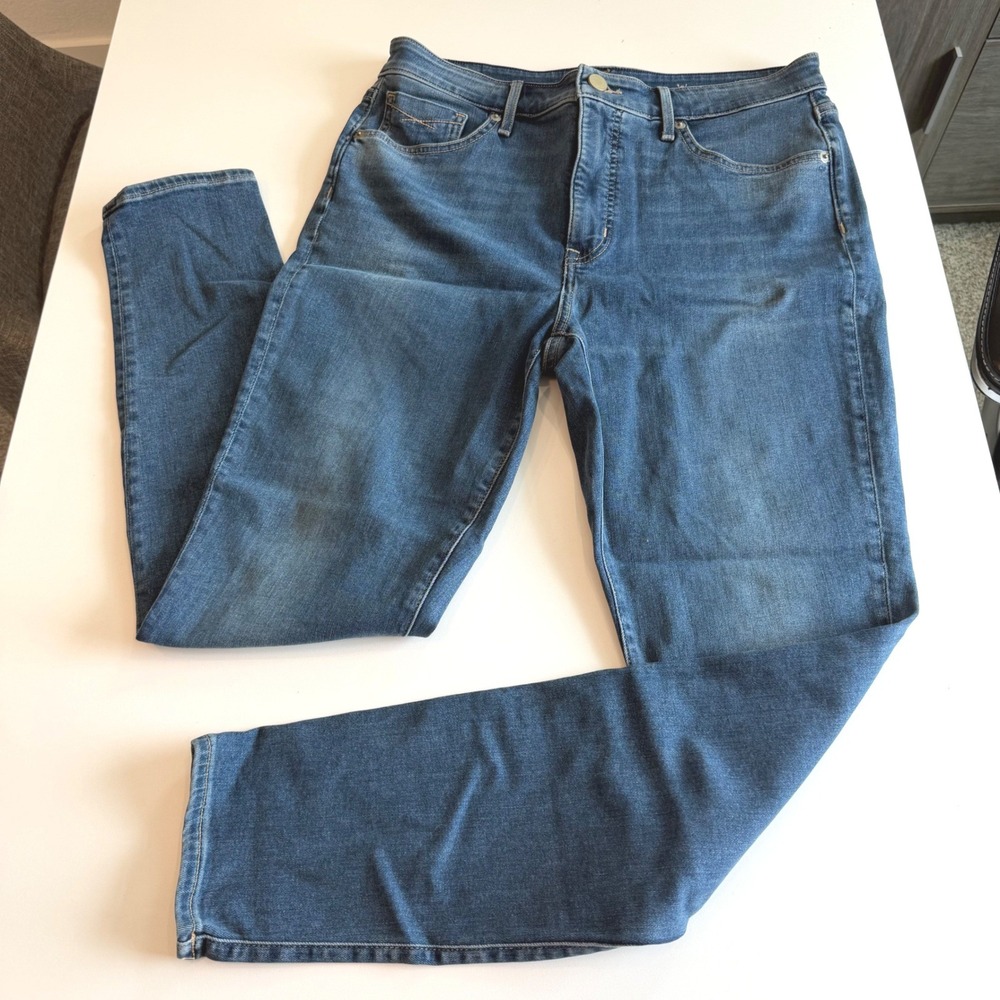 Revtown Womens High Rise Skinny Jeans Medium Wash Blue Denim Size 31x29